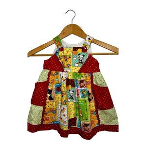 Wild Olive Baby Girl Patchwork Dress 12M Vintage Style Cotton USA Made